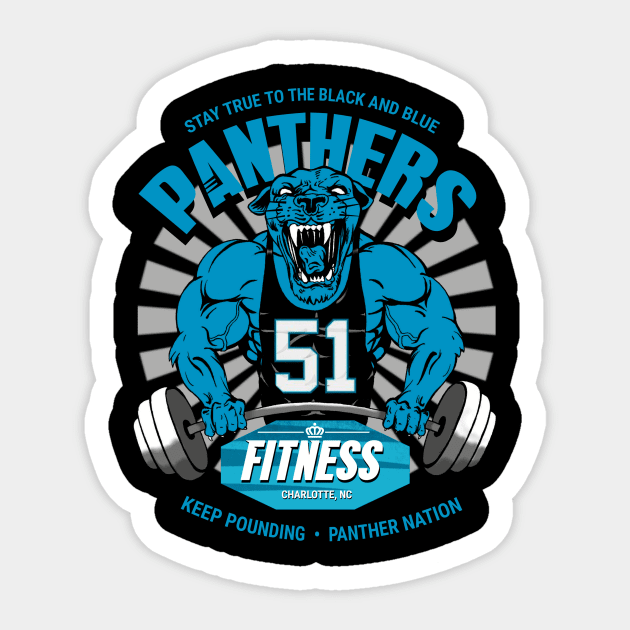 Panthers Fitness Sticker by ThePunkPanther